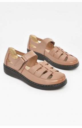 Босоножки женские темно-бежевого цвета 5512-11 211055C