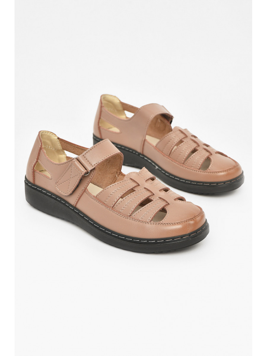 Босоножки женские темно-бежевого цвета 5512-11 211055C