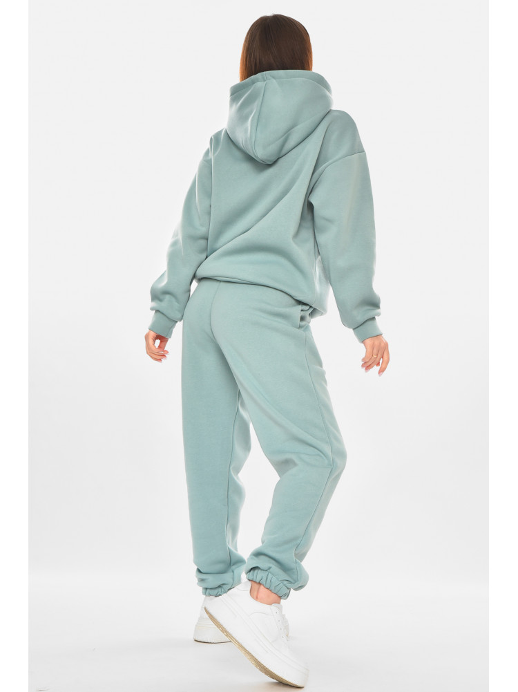 Спортивный костюм женский на флисе мятного цвета 02 211063C