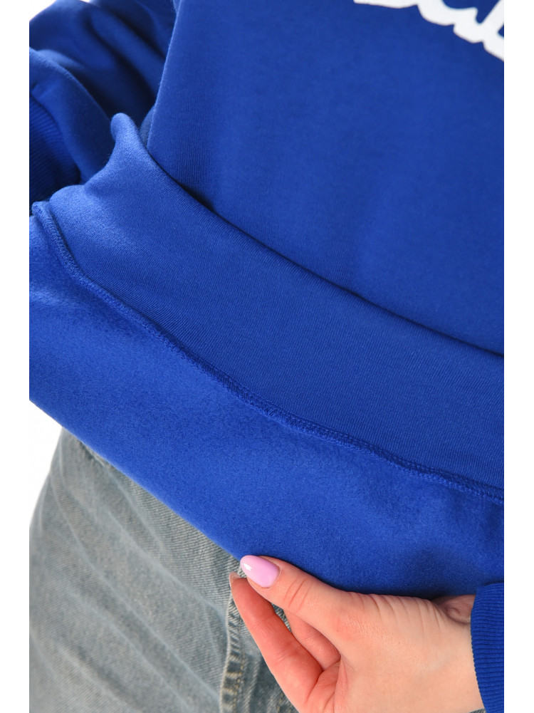 Світшот жіночий на флісі синього кольору з принтом 203 211065C