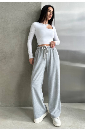 Штаны женские однотонные серого цвета 208 211066C