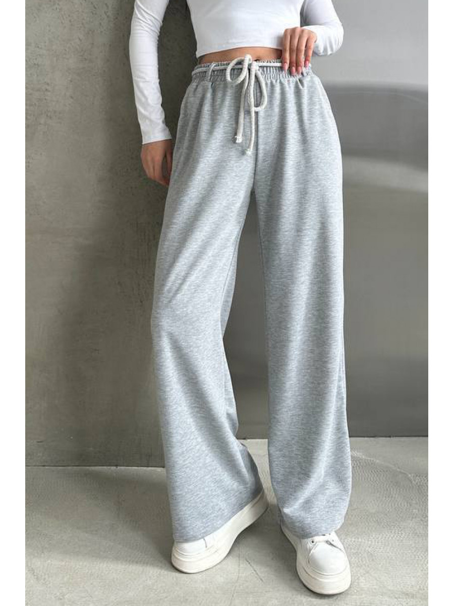 Штаны женские однотонные серого цвета 208 211066C