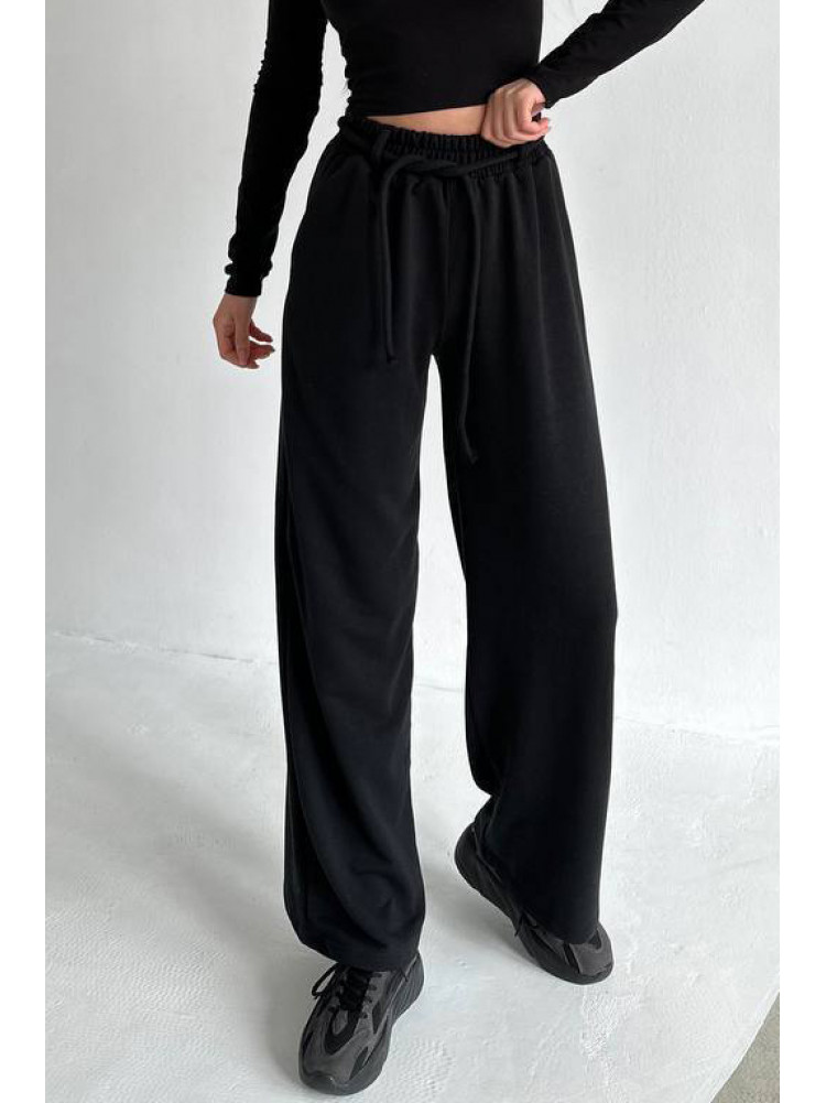 Штаны женские однотонные черного цвета 208 211067C