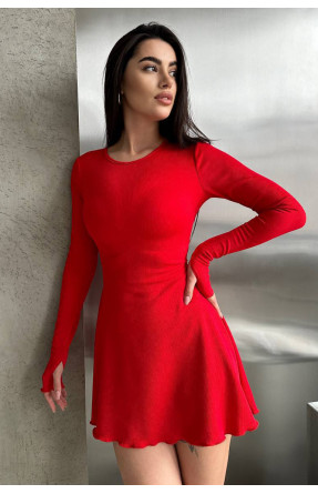 Платье женское однотонное красного цвета 205 211076C