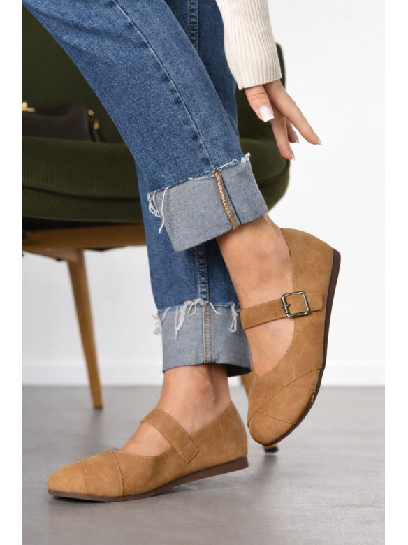 Балетки женские коричневого цвета D915-2 211079C