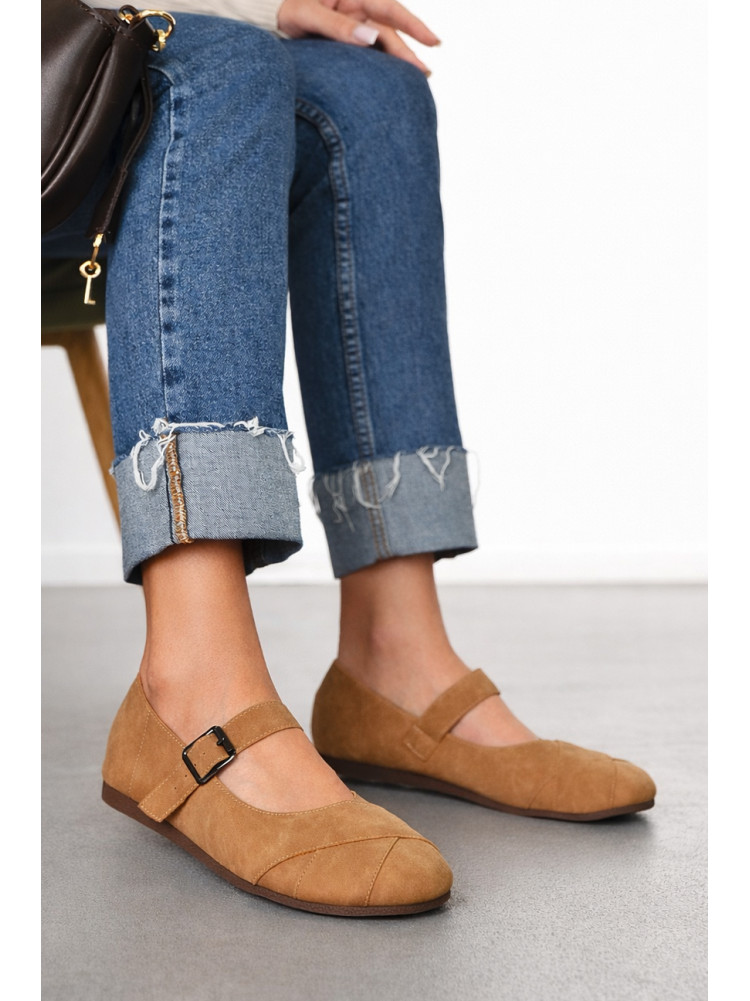 Балетки женские коричневого цвета D915-2 211079C