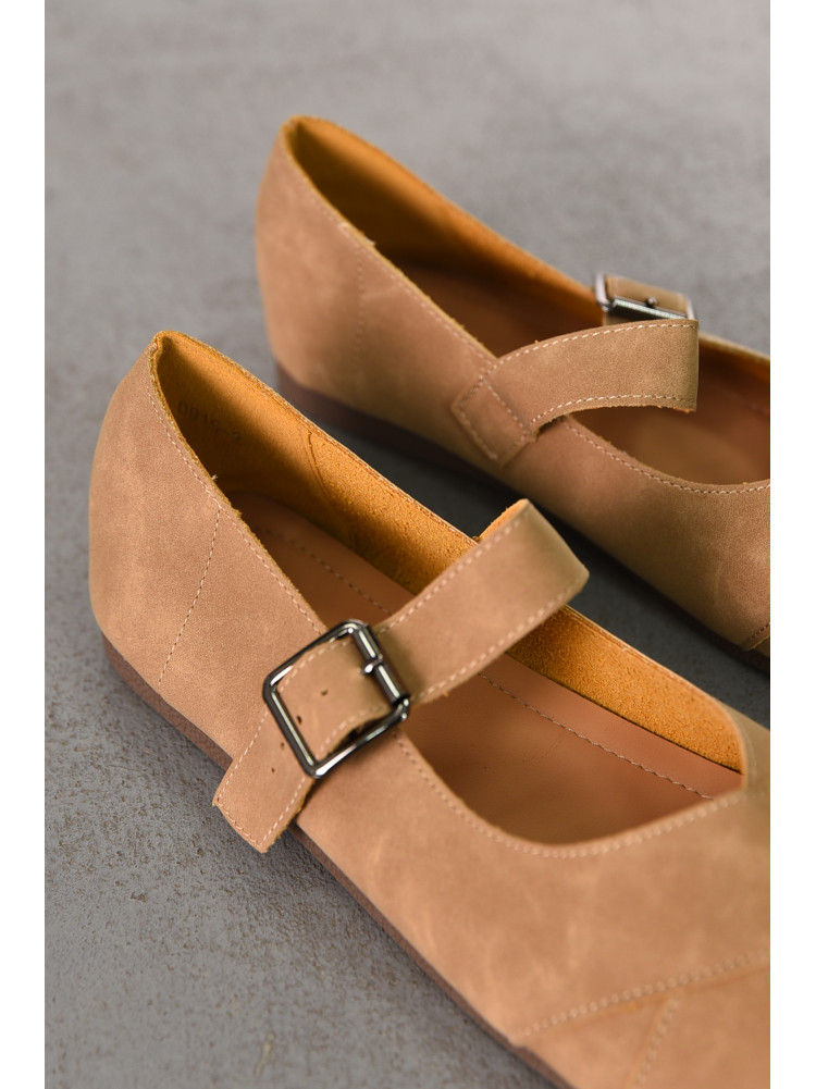 Балетки женские коричневого цвета D915-2 211079C