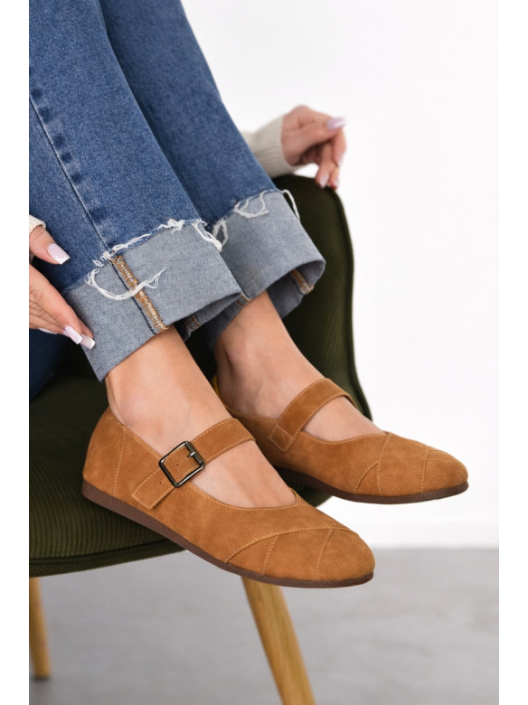 Балетки женские светло-коричневого цвета D915-11 211080C