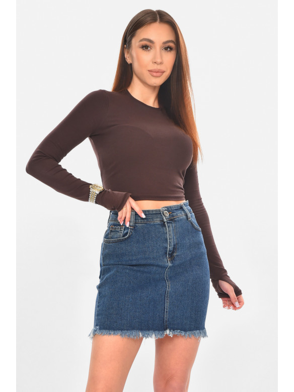 Юбка женская джинсовая синего цвета 4207 211088C