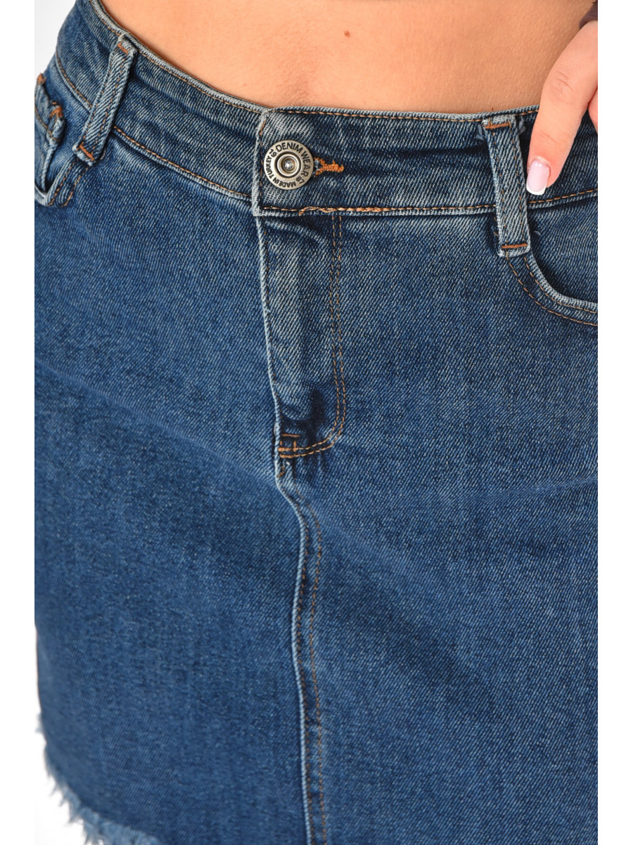 Юбка женская джинсовая синего цвета 4207 211088C