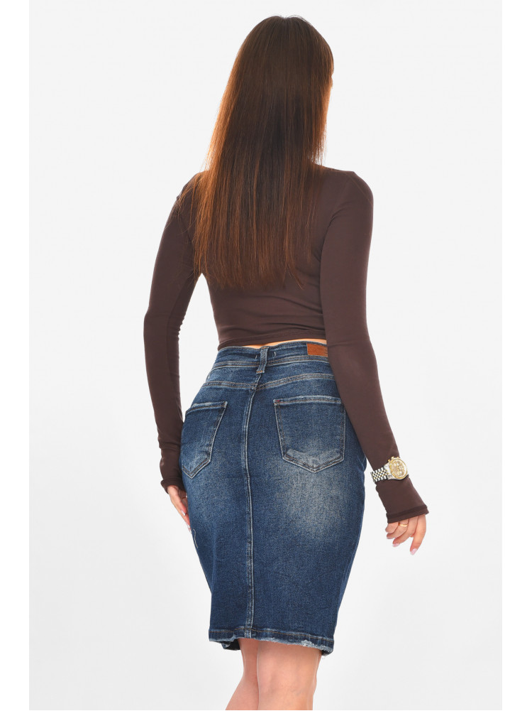 Юбка женская джинсовая синего цвета 4207 211090C