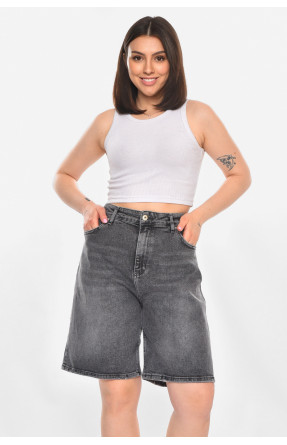 Шорты женские джинсовые серого цвета 5461-1 211091C
