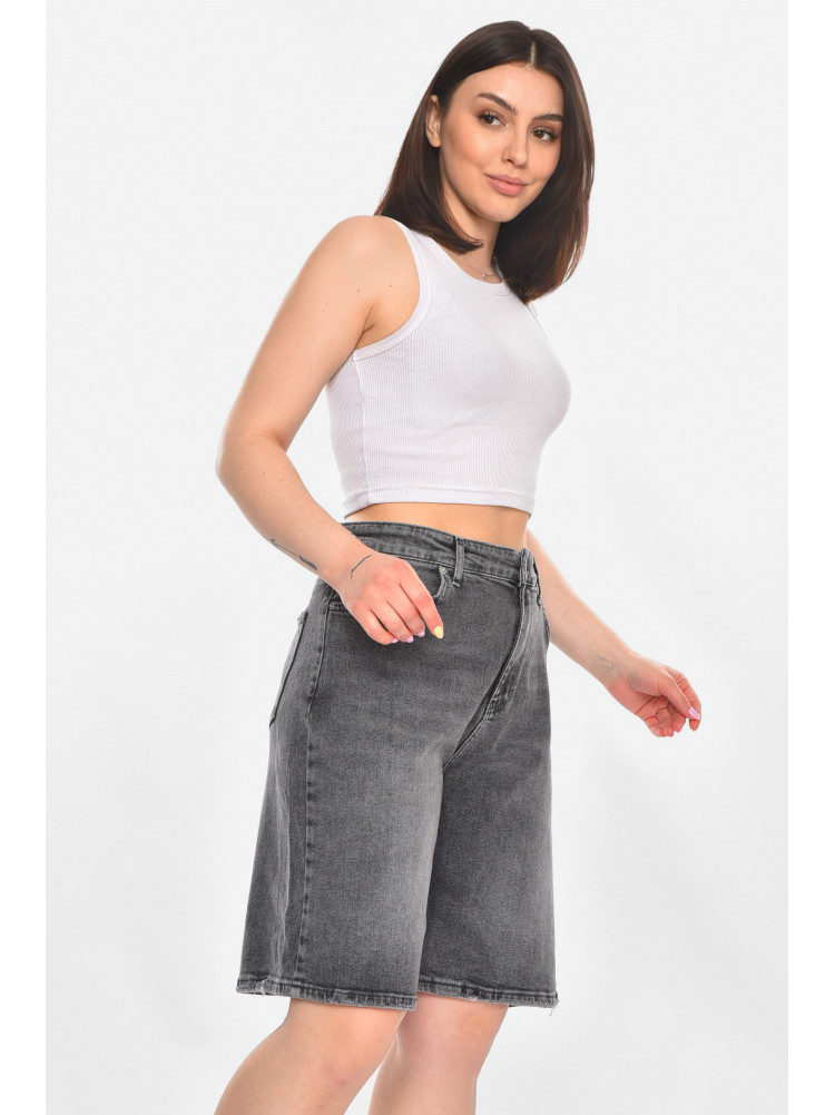 Шорты женские джинсовые серого цвета 5461-1 211091C