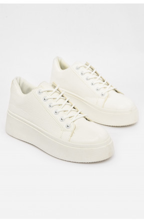 Кроссовки женские белого цвета на шнуровке Уценка 2024-10-2 211095C