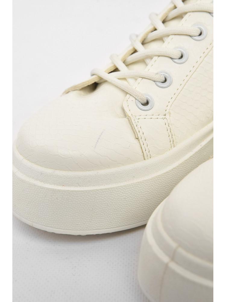 Кроссовки женские белого цвета на шнуровке Уценка 2024-10-2 211095C