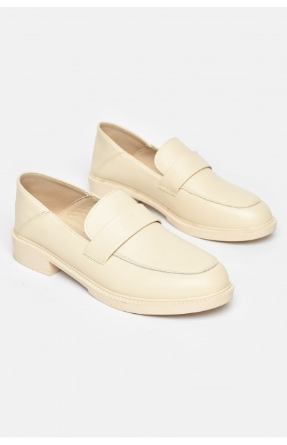 Туфли-лоферы женские бежевого цвета Уценка 92-3 211097C Туфли-лоферы женские бежевого цвета Уценка 92-3 211097C