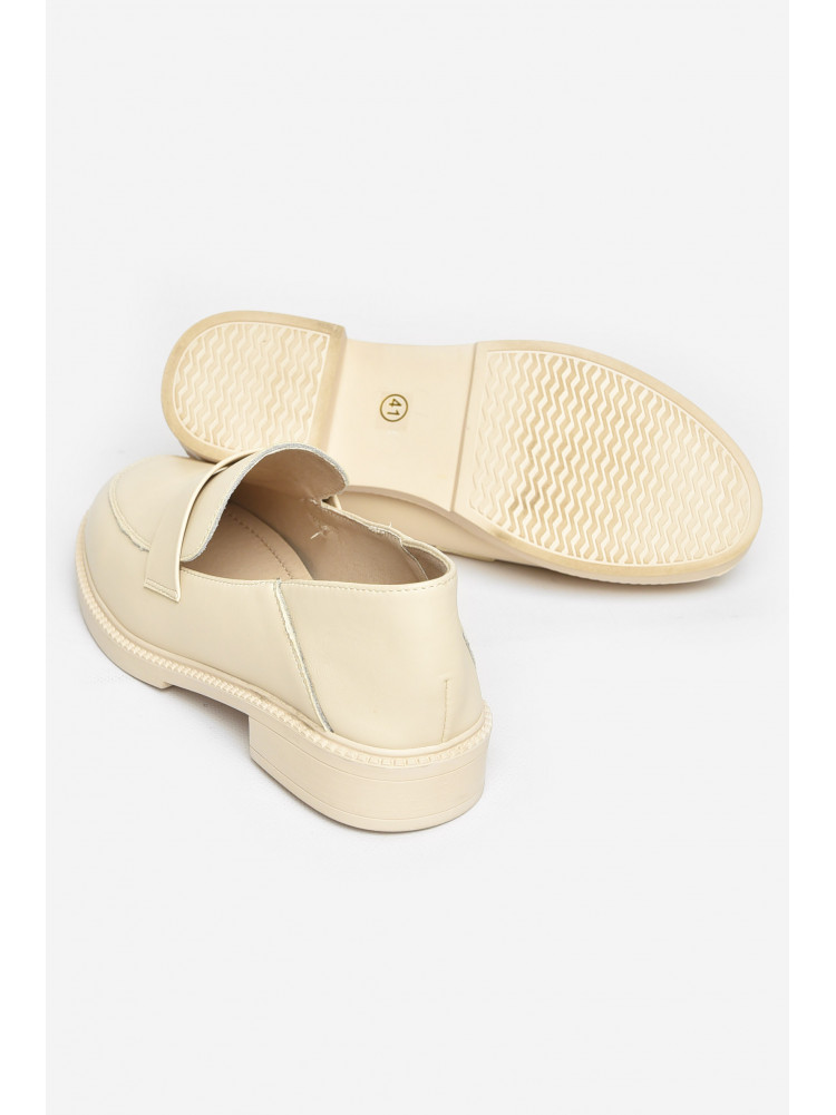 Туфли-лоферы женские бежевого цвета Уценка 92-3 211097C