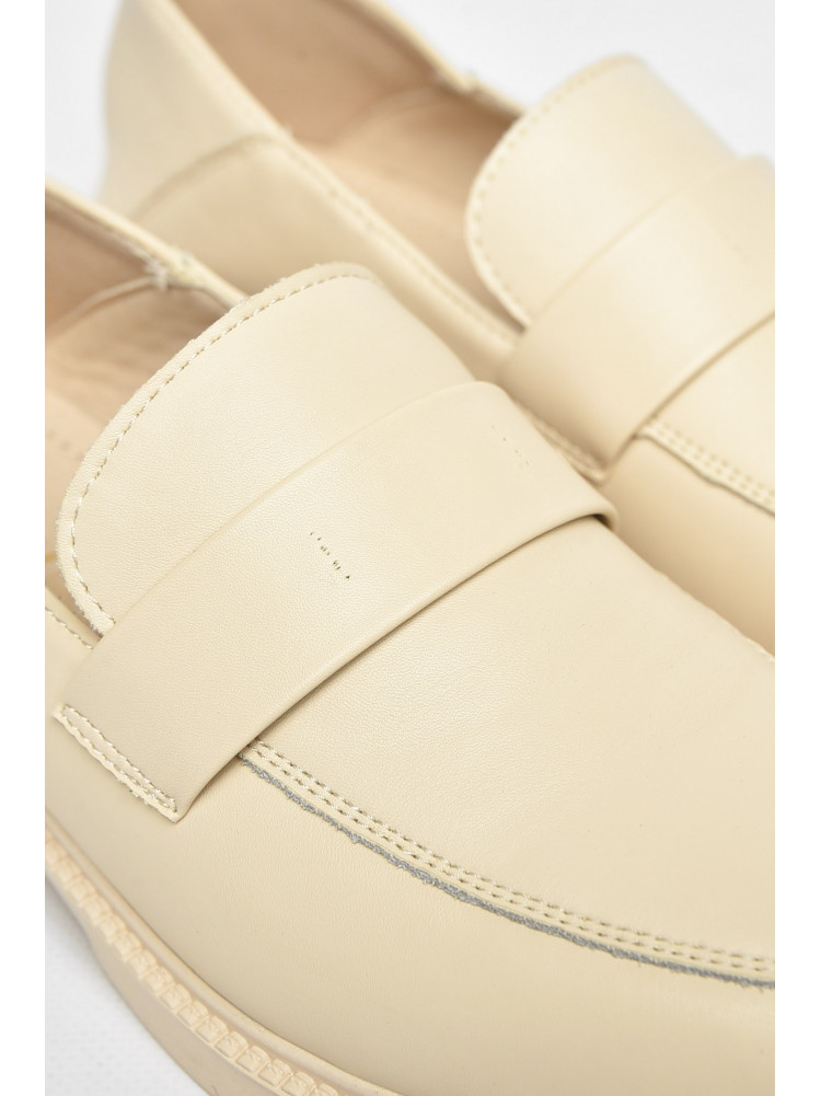 Туфли-лоферы женские бежевого цвета Уценка 92-3 211097C