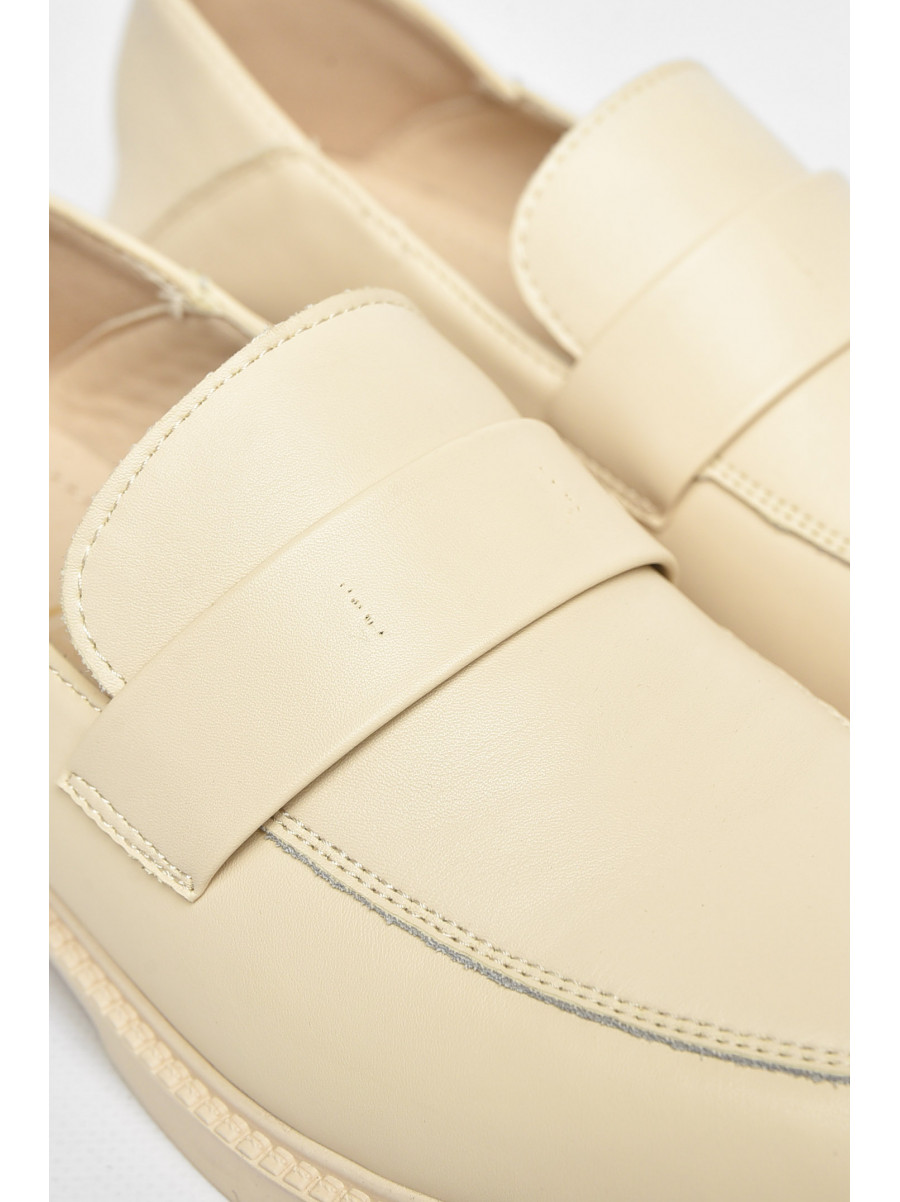 Туфли-лоферы женские бежевого цвета Уценка 92-3 211097C