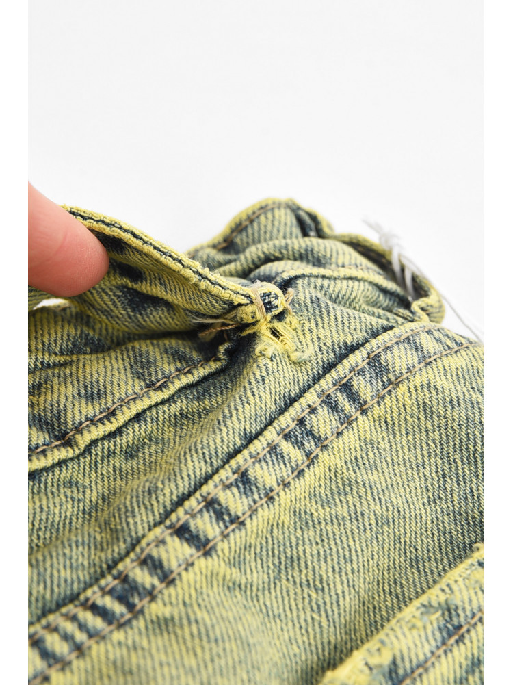 Джинси жіночі однотонні зеленого кольору Уцінка 001272 211098C