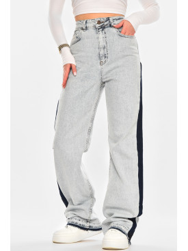 Джинсы женские однотонные голубого цвета Уценка 1048 211099C