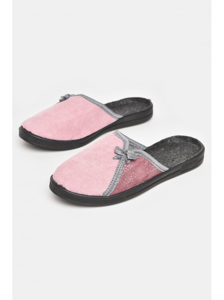 Тапочки женские розового цвета Ебіас бант 211105C
