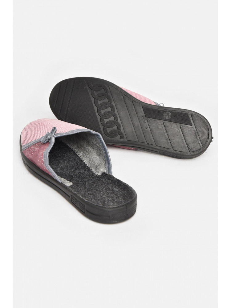 Тапочки женские розового цвета Ебіас бант 211105C