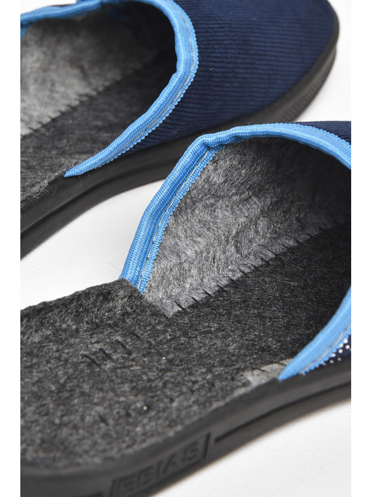 Тапочки женские синего цвета Ебіас бант 211106C