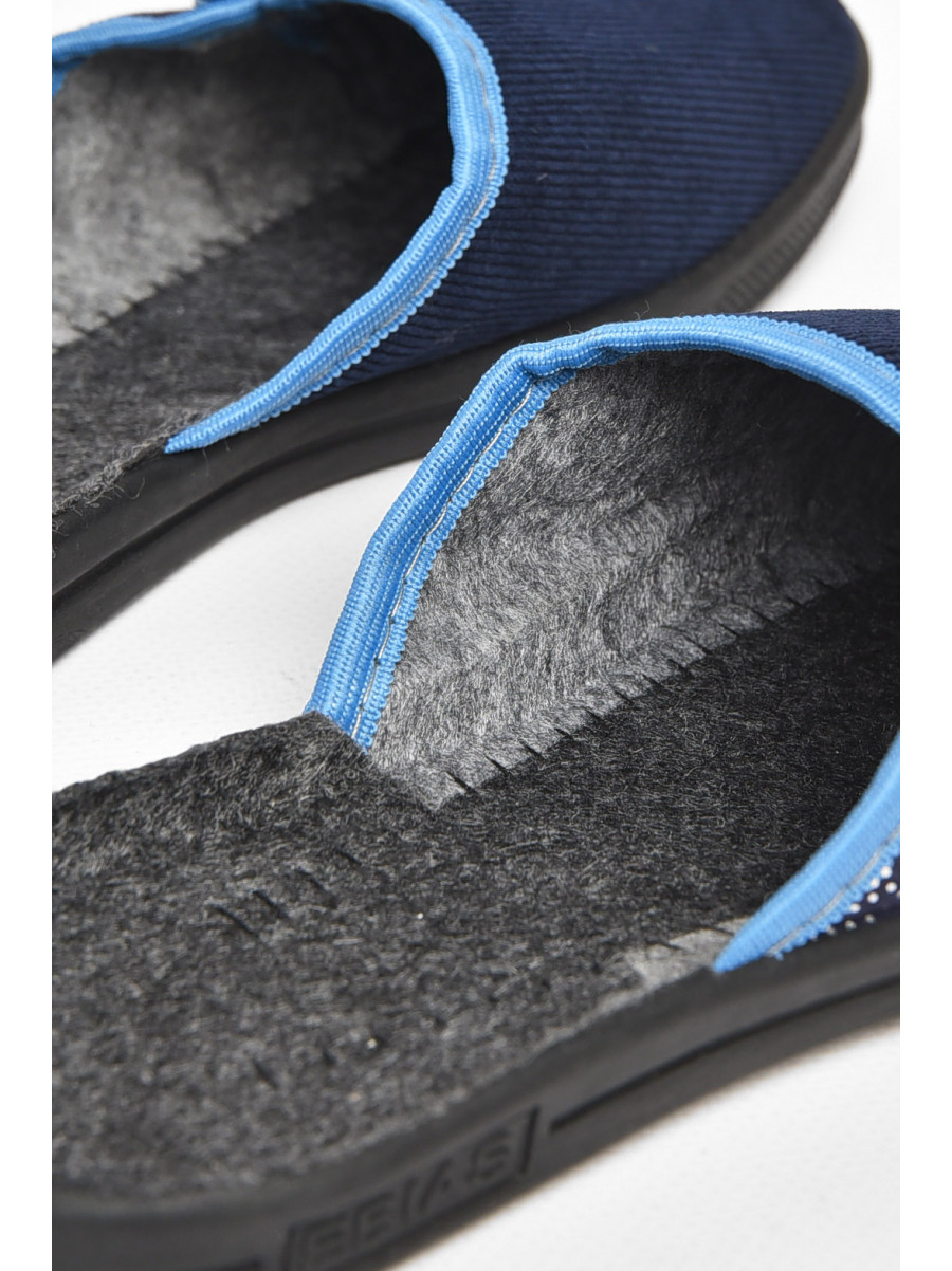 Тапочки женские синего цвета Ебіас бант 211106C