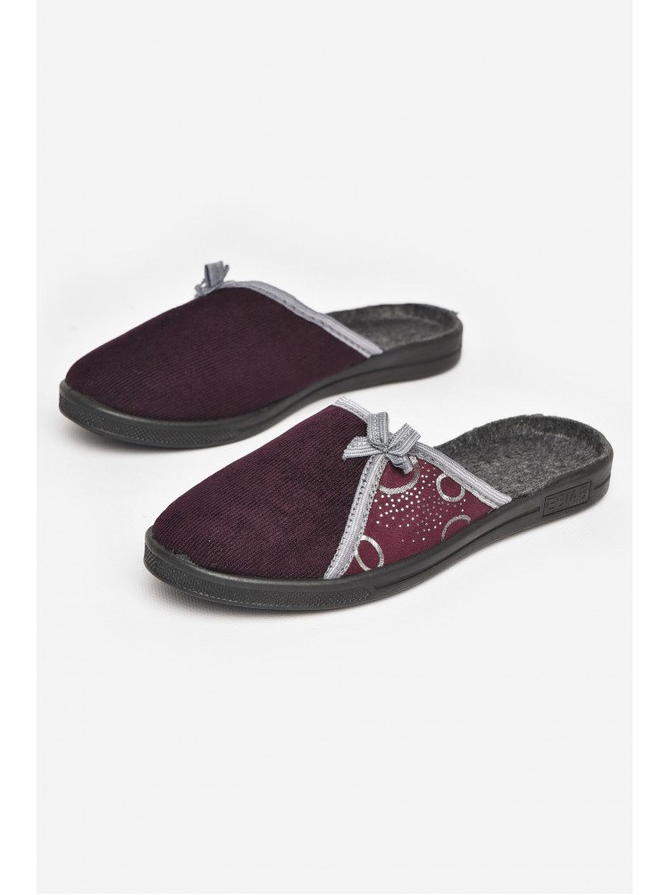 Тапочки женские темно-фиолетового цвета Ебіас бант 211107C