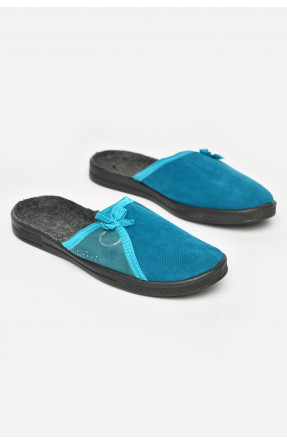 Тапочки женские зеленого цвета Ебіас бант 211108C