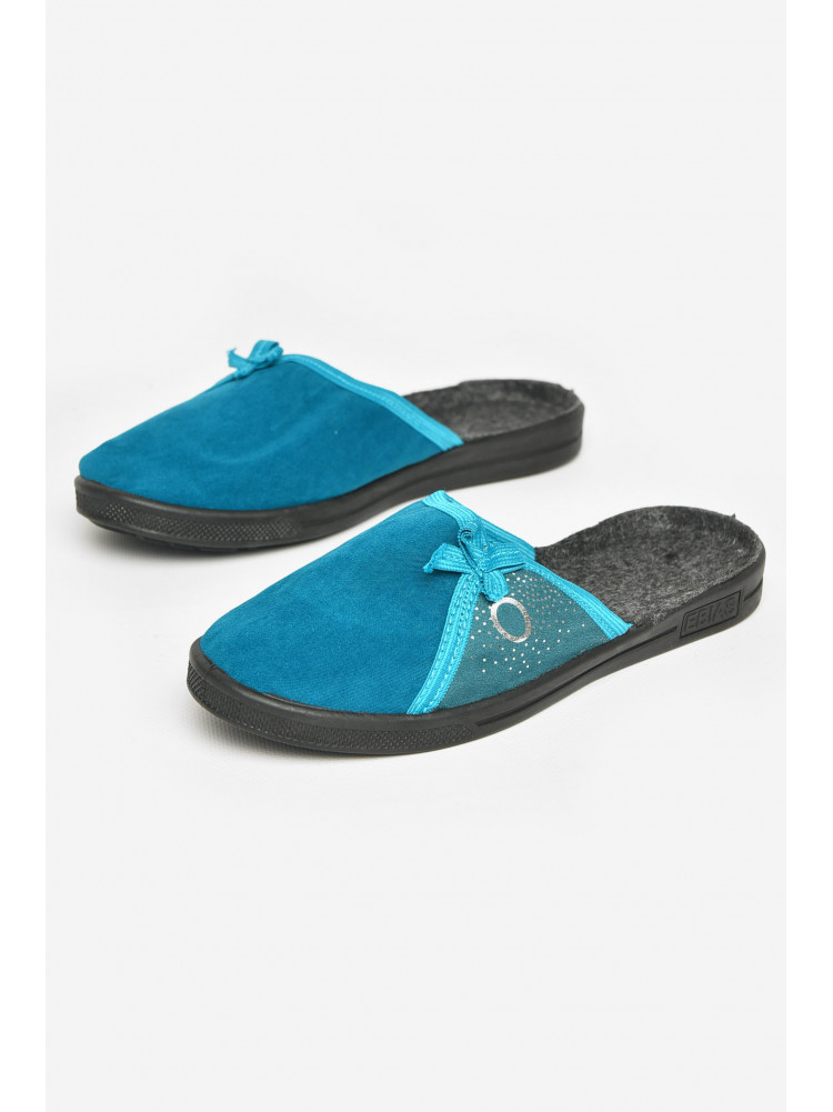 Тапочки женские зеленого цвета Ебіас бант 211108C