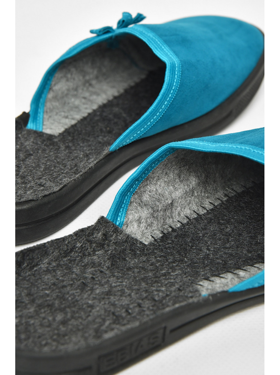 Тапочки женские зеленого цвета Ебіас бант 211108C