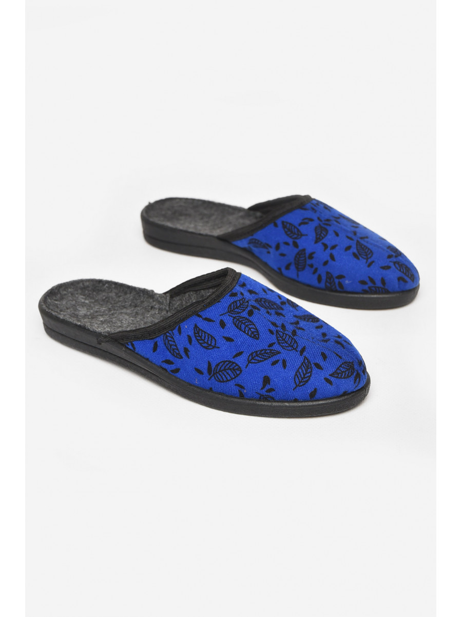 Тапочки женские синего цвета Луцкие 211109C