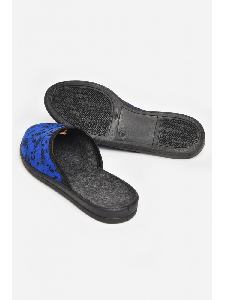 Тапочки женские синего цвета Луцкие 211109C