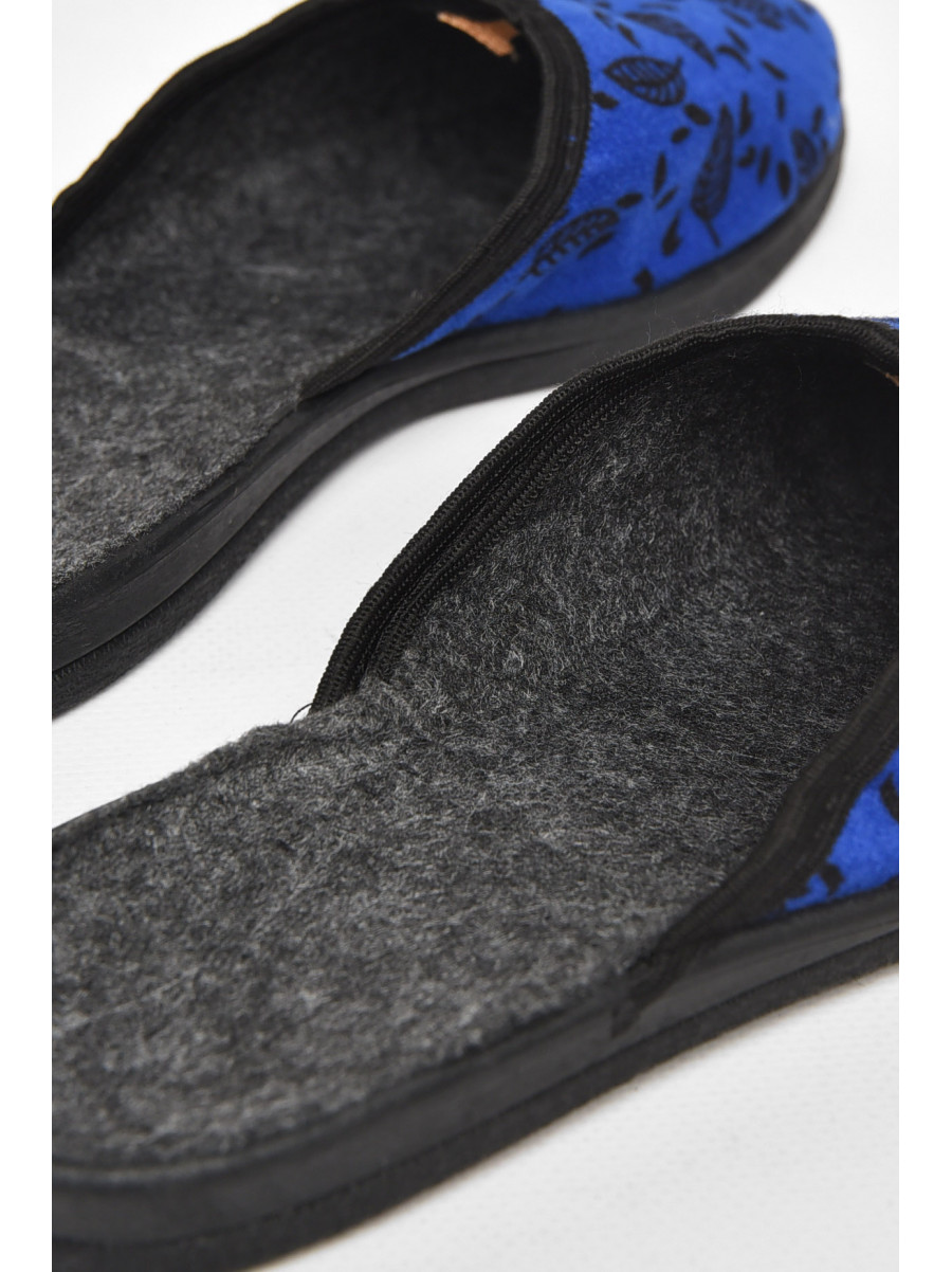 Тапочки женские синего цвета Луцкие 211109C