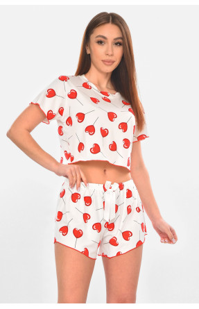 Пижама женская белого цвета с принтом 213,12 211116C