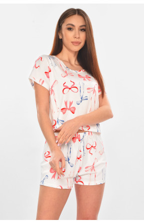 Пижама женская белого цвета с принтом 29301 211117C