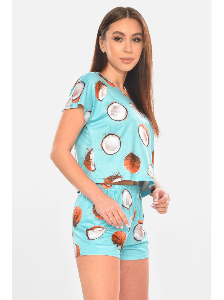 Пижама женская зеленого цвета с принтом 20078 211118C