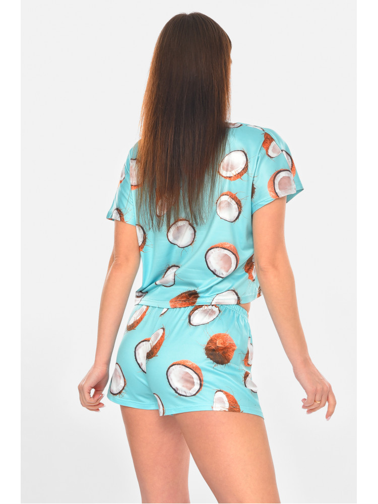 Пижама женская зеленого цвета с принтом 20078 211118C