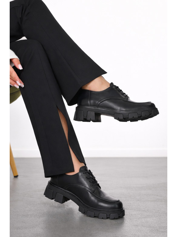 Лоферы женские черного цвета TD222-1 211120C