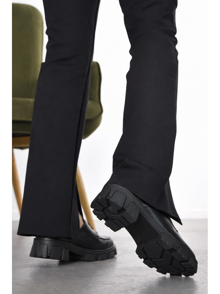 Лоферы женские черного цвета TD222-1 211120C