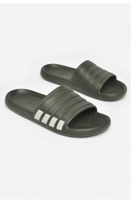 Шлепанцы мужские пена темно-зеленого цвета Уценка L-140 211122C Шлепанцы мужские пена темно-зеленого цвета Уценка L-140 211122C