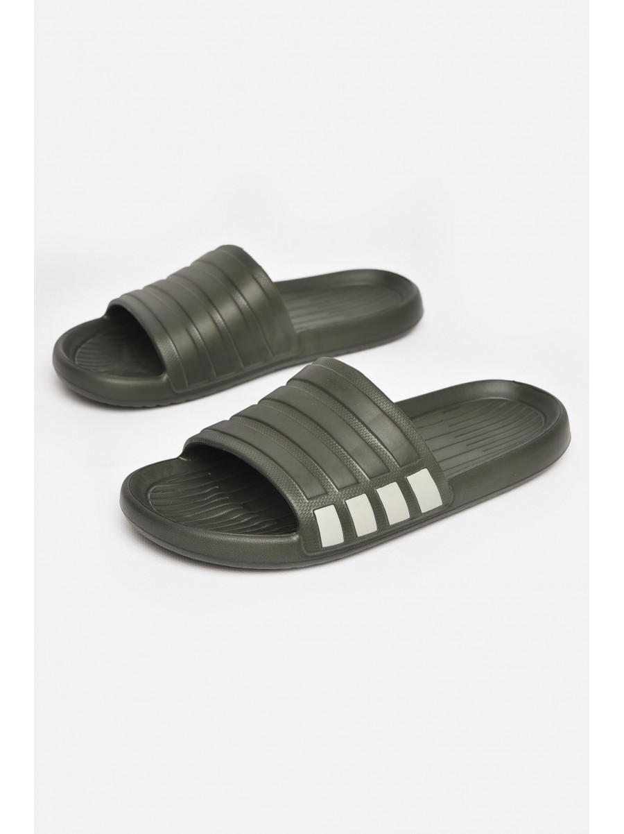 Шльопанці чоловічі піна темно-зеленого кольору Уцінка L-140 211122C