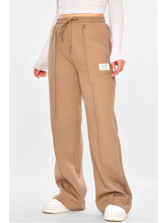 Штаны женские однотонные бежевого цвета 2759 211131C