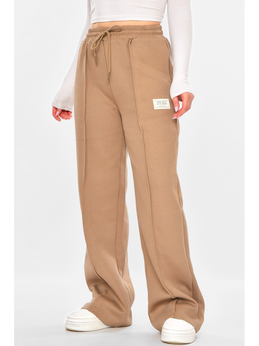 Штаны женские однотонные бежевого цвета 2759 211131C