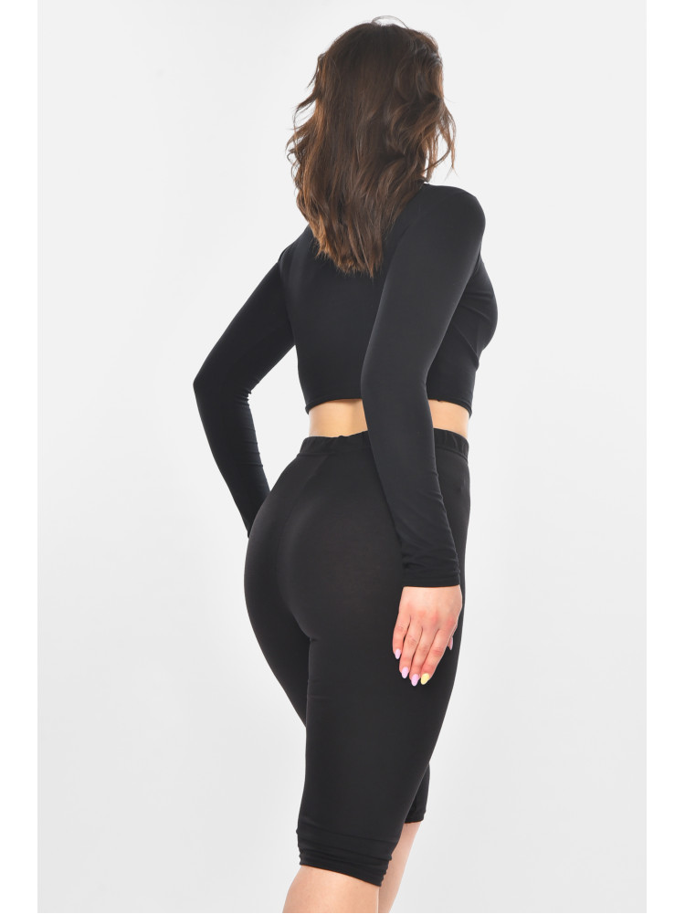 Велосипедки женские однотонные черного цвета 741 211137C