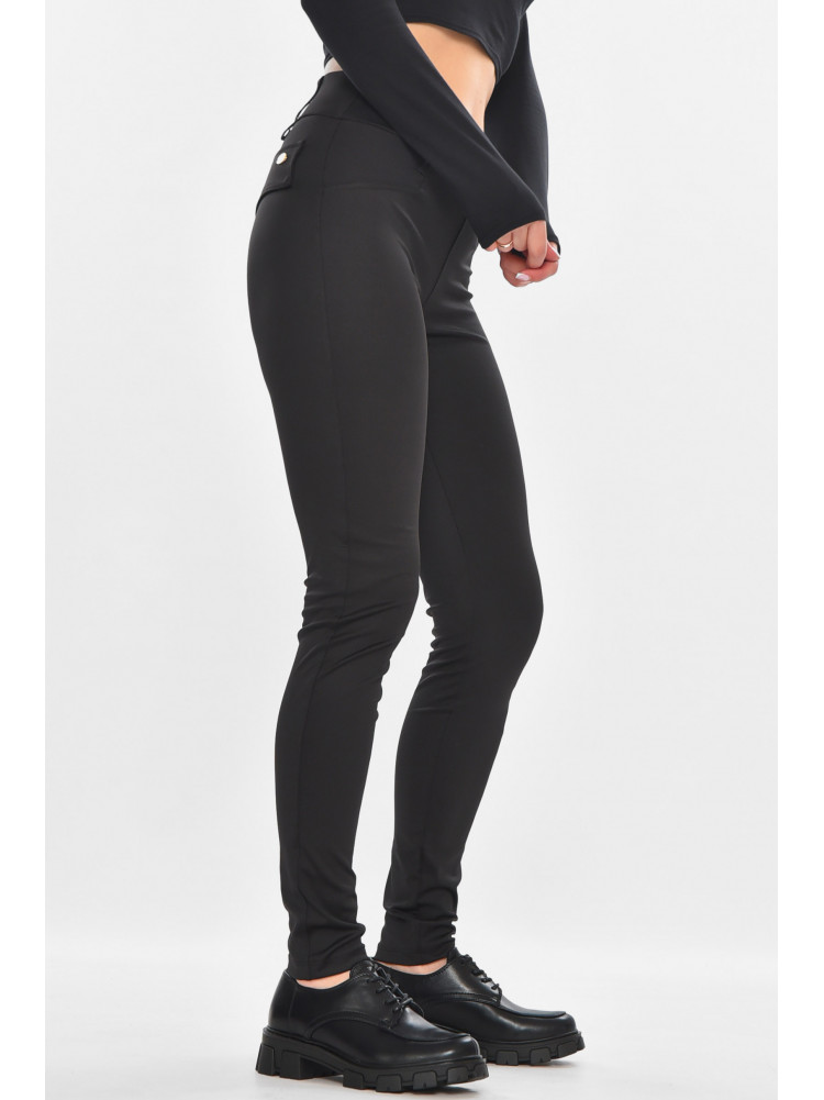 Лосины женские однотонные черного цвета 2066 211138C
