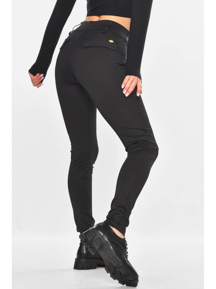 Лосины женские однотонные черного цвета 2066 211138C