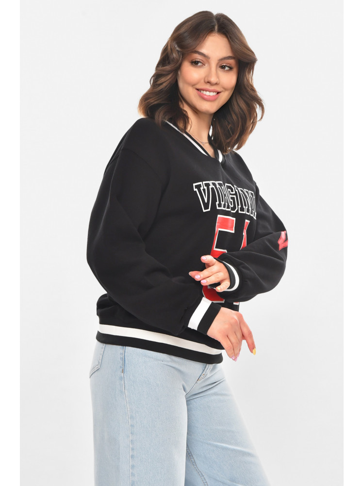 Худи женское черного цвета с принтом 25049 211139C